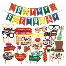Wobbox Happy Birthday Props Happy Birthday Banner Harry Potter Theme Decoration Items Multi Color -Pack Of 30-image-61