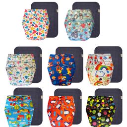 Dumbledo Premium Cloth Diaper with Leak-Proof, Absorbent 6-layer Black Insert - Dryfeel with Comfortable Fit for 3 Months to 3 Years, Pack of 8-0