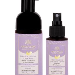Areoveda Baby Wash & Lotion Combo With Pentavitin & Canadian Willowherb I 24 Hrs Hydration | Soothes Baby Acne I Safe For Babies From Day 1 I Lab Tested, ECOCERT Certified, EWG Verified - 150 ml-image-28