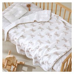 SYGA Baby Blanket Ultra Soft Bunny Design, Cozy Cotton Blanket for Newborn Infant Toddler, Crib & Stroller Use 40 x 40 inch-18