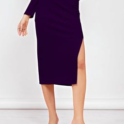 OOMPH! FACTOR Pencil Midi Skirt-image-59