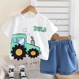 Googo Gaaga Boys Printed Top with Shorts-image-71