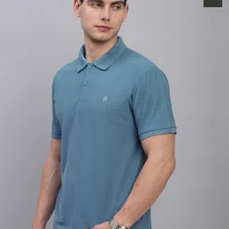 LUX PARKER Pack Of 2 Combed Cotton Polo Collar T-shirts-image-83