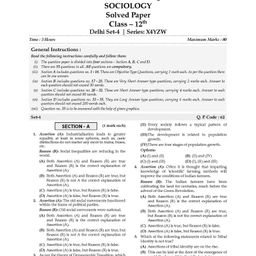 oswaal books Oswaal CBSE Question Bank Chapterwise and Topicwise SOLVED PAPERS Class 12 Sociology For Exam 2026 image 3