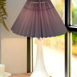 Homesake Grey Textured Metal Industrial Frusturical Shaped Table Lamp-image-65