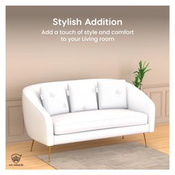 myarmor MY ARMOR Memory Foam Square Cushion Pack of 2 - White image 5