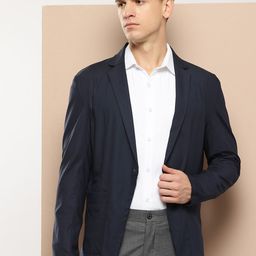 INVICTUS Notched Lapel Single-Breasted Blazer-image-50