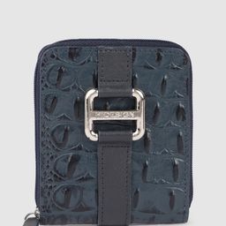 Hidesign Women Croc Textured Buckle Detail Leather Zip Around Wallet-image-79