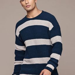 The Roadster Lifestyle Co. Drop-Shoulder Striped Pullover-picture-50