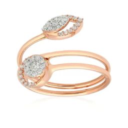 Malabar Gold and Diamonds 18k Rose Diamond Ring for Women-image-19