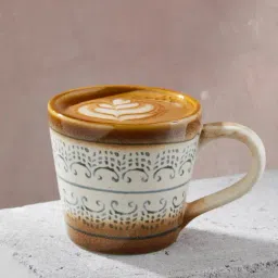 Fabindia White & Brown Chavi Ceramic Mug-picture-32