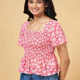 People by Pantaloons Pink Printed Top-image-54