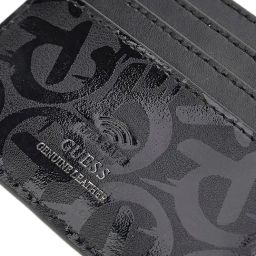 GUESS Black Printed Leather Bi-Fold Wallet image 3