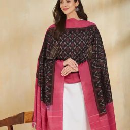 Fabindia Black Ikat Dupatta-image-11