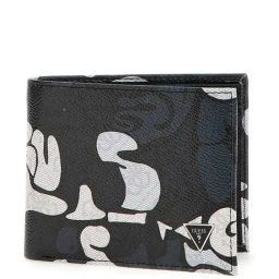 GUESS Black Printed Leather Coin & Card Case-11