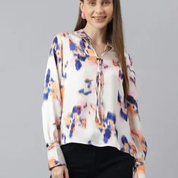 Latin Quarters Blue & Off White Printed Top-picture-28