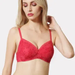 Van Heusen Comfort Fit Breathable Perforated Cups Wireless Allover Print Bra - CSB04-image-29