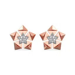 Joyalukkas 18k Rose Gold & Diamond Floral Earrings for Women-16