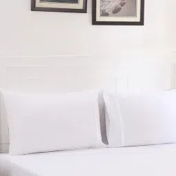 Maspar White Cotton 200 TC Bed Sheet Set-image-56