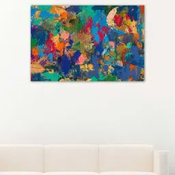 999store Multicolor Contemporary Abstract Canvas Painting-47