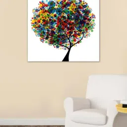 999store Multicolor Tree Canvas Painting-29
