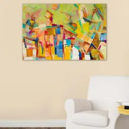 999store Multicolor Abstract Colourful Canvas Painting-11