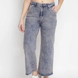 Tales & Stories Blue Mid Rise Flared Jeans-image-63