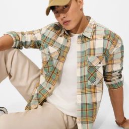 The Souled Store Multi Cotton Relaxed Fit Checked Casual Shirts-image-84