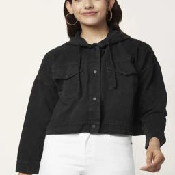 People by Pantaloons Black Cotton Regular Fit Jacket-picture-10