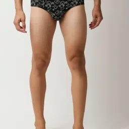 UnderJeans by Spykar Black Printed Briefs-picture-43