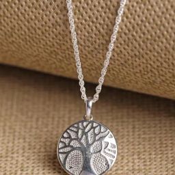 Clara 92.5 Sterling Silver Tree of Life Pendant with Chain for Women-image-11