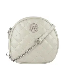 Lino Perros Light Green Textured Medium Sling Handbag-image-22
