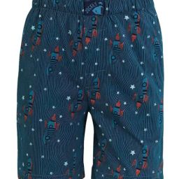 Jockey Kids Blue Cotton Printed Shorts-image-66