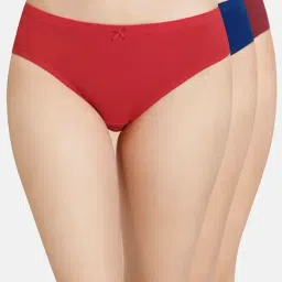Amante Multicolor Cotton Bikini Panty (Pack of 3)-image-23
