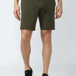 Peter England Casuals Green Regular Fit Shorts-image-15