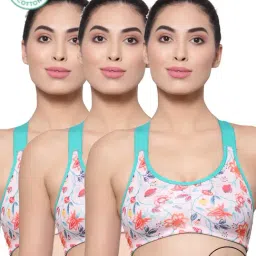 Inner Sense Light Pink Floral Print Full Coverage Bra - Pack of 3-picture-13