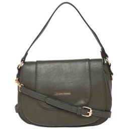 Marina Galanti Olive Solid Medium Sling Handbag-image-34
