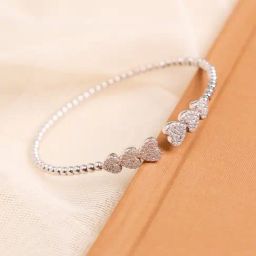 Silberry 92.5 Sterling Silver Triple-love Kada-image-28