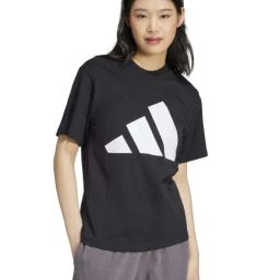 Adidas Black Cotton Regular Fit Logo Printed Sports T-Shirt-image-92