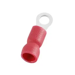 RS PRO Insulated Ring Terminal 4.3 mm Stud Size 0.5 mm² to 1.5 mm² Wire Size Red, 1788674-18