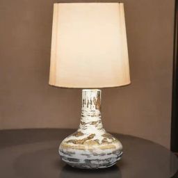 Homesake White Wood Retro Small Table Lamp with Shade-picture-17