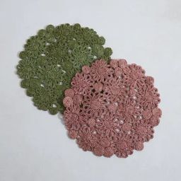 Westside Home Pink & Green Floral Placemats (Set of 2)-image-30