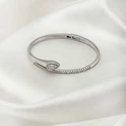 Silberry 92.5 Sterling Silver Serpent Kada-image-19