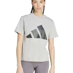 Adidas Grey Cotton Regular Fit Logo Printed Sports T-Shirt-image-42