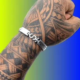 Dynamic Retail Global Men's Silver-Plated Link Bracelet-image-92