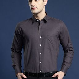 Hancock Men Slim Fit Pure Linen Formal Shirt-image-22