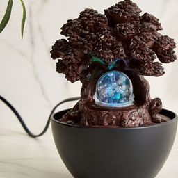 Home Centre Alpine Modern Brown Textured Tree of Life Water Fountain-picture-8