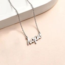 Ornate Jewels 925 Silver Hope Pendant With Chain-38