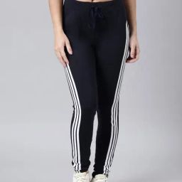 SHOWOFF Navy Slim Fit Trackpants-image-60