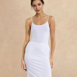 RAREISM White Polyester Solid Slip-image-50